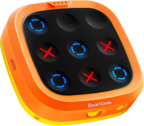 BearHonie 4-in-1 Handheld Tic Tac Toe Game Portable Electronic Board Games for Kids