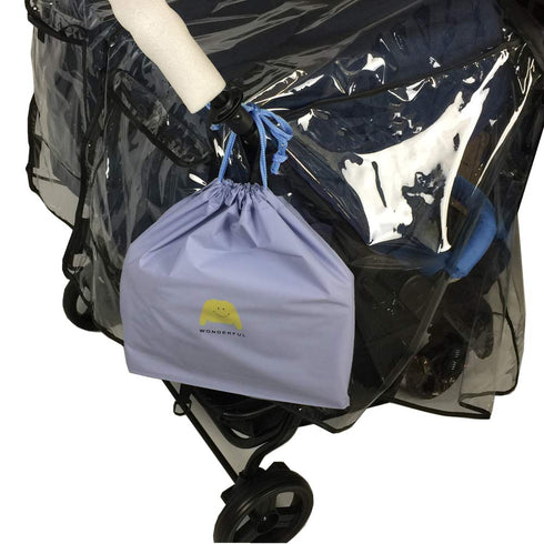 Ezkindheit Stroller Rain Cover,Universal Rain Cover for Side by Side Baby Stroller, Double Stroller Cover for Rain