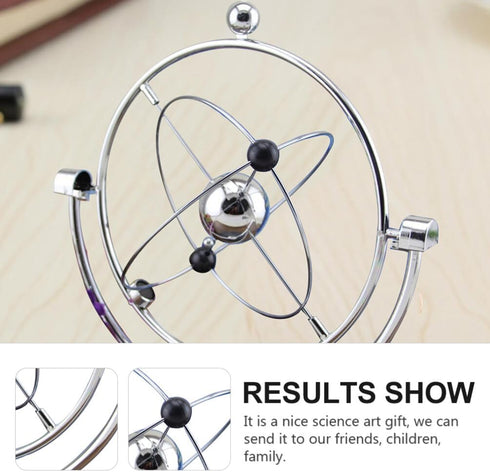 Planet Orbit Mobile Milky Way Perpetual Motion Desktop Toys Table Top Decor Office Desk Decorations Solar System for Kids Planet Orbit Mobile Magnet Silver Perpetual Model Sports