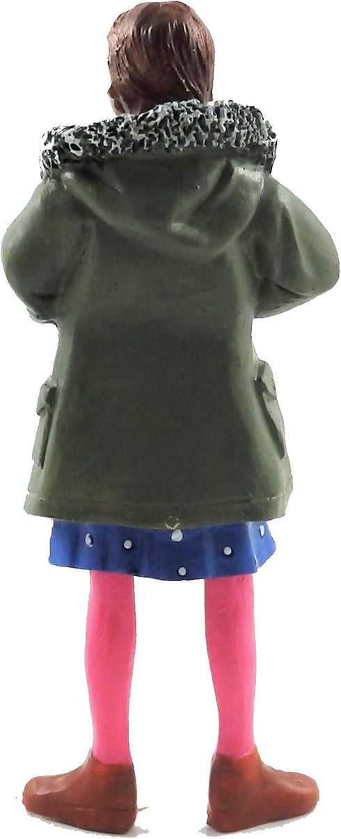Melody Jane Dollhouse People Modern Girl in Parka, 1:12 Scale Resin Figure