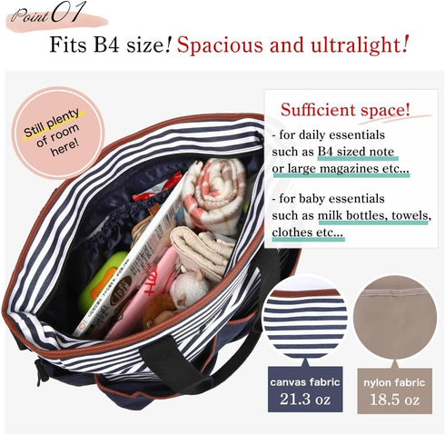Riverland Diaper Bag Baby bag Newly Redesigned Stylish Tote Cross body Travel tote Mom Dad unisex Men women Large