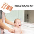 Set 2 2 Wooden Comb and Woolen Brush for Head Care, Soft Woolen Scalp Grooming Kit with Combs and Brushes, Gentle