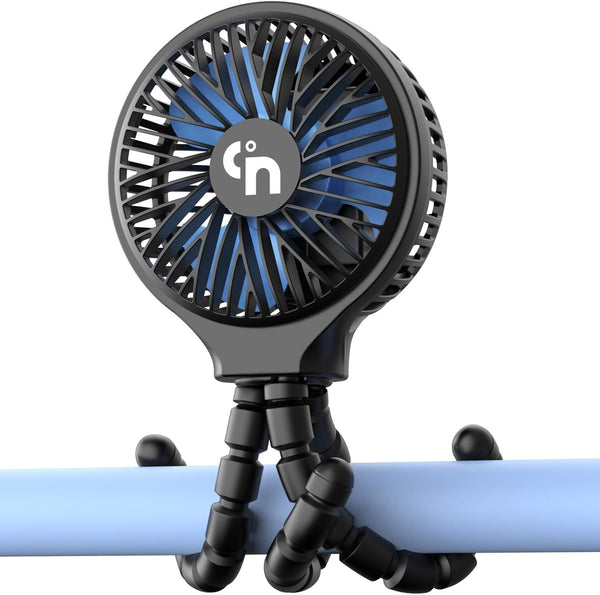 HomeLifairy Portable Stroller Fan, USB or Rechargeable Battery Operated with 3 Speeds