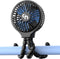 HomeLifairy Portable Stroller Fan, USB or Rechargeable Battery Operated with 3 Speeds