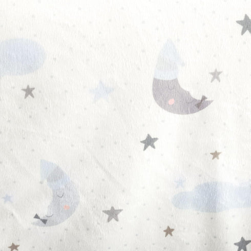 Lush Decor Goodnight Little Moon Soft Sherpa Baby Blanket, 40" x 30", Blue