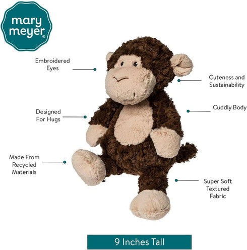 12-Inches, Mary Meyer Stuffed Animal Again Friends Soft Toy Made from Recycled Materials, Monkey