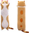 Long Cat Plush Pillow, Brown Cat Body Pillow, Soft Plushies Kawaii Stuffed Kitten Toy for Kids, Girlfriend (Brown, 43.3