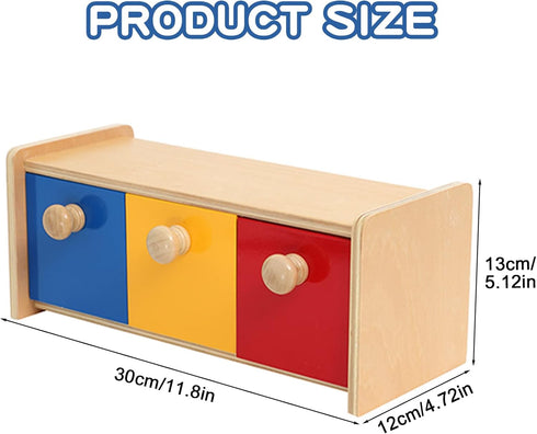 Montessori Materials Box w/Bins for Toddlers 1-3 Years Old, Educational Tools Preschool Baby Toy