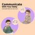 6-36 APLAINR Baby Sign Language Bib, Silicone Baby Bibs, ASL Graphics, Food Catcher, Adjustable, Waterproof, Soft