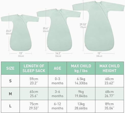 2 Pack 3-6 Organic Cotton Transitional Baby Swaddle Sleep Sacks Arms Up Length Sleeves Mitten Cuffs Months, Wearable