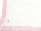 Jnan Knitted Crochet Finished White Cotton Pink Trim Baby Blanket with Double Heart