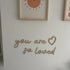 QWTOWFM You are so loved Small Quote Wall Sign,Wood Sign Home Decor,Nursery Crib Boy Room Office Home Wall Art Baby