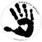 Magnet - Kids Handprint for Car Parking Lot Safety - White Background (Black) by Safety Spot