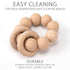 Silicone Baby Teether, Food Grade Silicone & Beech Teething Toy, BPA Free, Sage