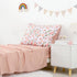 Set 4 Set TANOFAR Floral Toddler Bedding for Girls, Pieces Soft Microfiber Crib Bed Including Reversible Comforter
