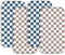 FIGEPO 4 Pack Checkered Bassinet Sheets Neutral Breathable Fitted Baby Sheets Nursery Sheets