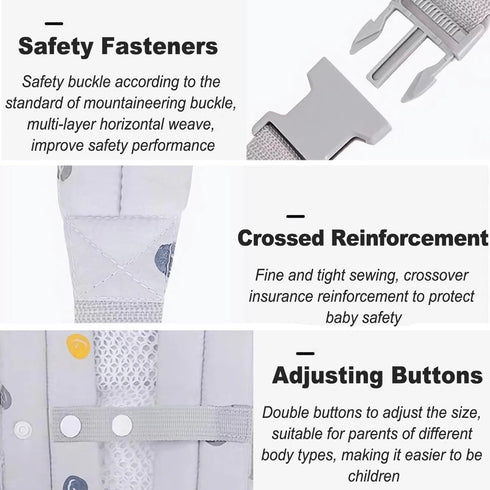 Baby Carrier Newborn to Toddler, 4-in-1 Lightweight Baby Wrap Carrier for Newborns and Older Babies (Grey)