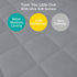 2 Pack 52" 28" Crib Mattress Protector Waterproof Crib Sheets Fitted Gray Quilted Toddler Mattress Pad Cover x Machine