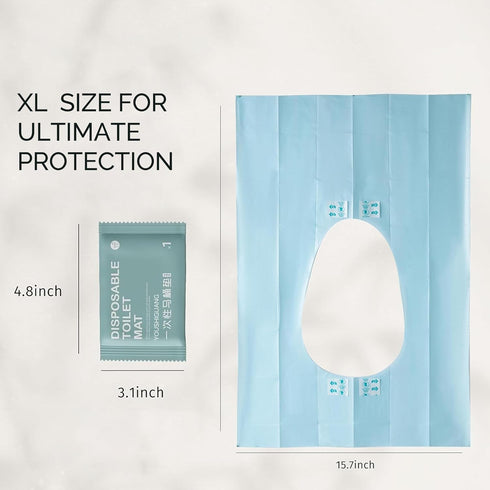 YOUSHIGUANG Toilet Seat Covers Disposable,Faster use-Sticker Free XL Waterproof Toilet Seat Cover for Adults and Kids
