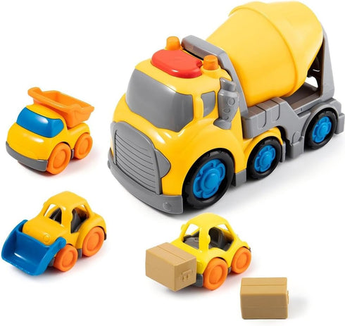 P&C 7.7" Toddlers Construction Cement Mixer Truck Toys for Ages 2-4, Mixer