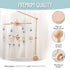 2 1 Set BlueMello Starry Night Baby Mobile Toy and Mobile Arm Holder in for Crib | Wooden Beads and Stars Bed Hanger