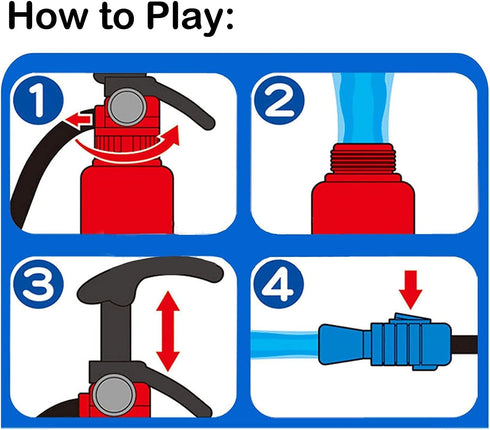 2 Pack Toy Fire Extinguisher Firefighter Role Play Toys for Kids, Small Water Gun Squirt Toys for Pool Beach Outdoor
