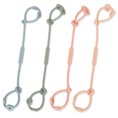 Toy Safety Straps, Socub Silicone Adjustable Baby Pacifier Teether Straps, 4pcs for Strollers & High Chairs