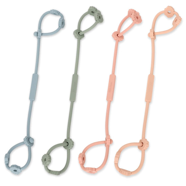 Toy Safety Straps, Socub Silicone Adjustable Baby Pacifier Teether Straps, 4pcs for Strollers & High Chairs