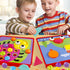 TINOTEEN Button Art Toy for Toddlers, Color Matching Early Learning Educational Mosaic Pegboard with 50 Buttons