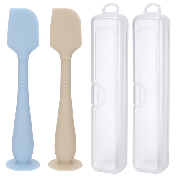 YENLNI 2 Pack Diaper Cream Spatula with Hygienic Travel Case, Butt Spatula Baby