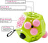 Fidgets Toy, 12 Sided Cube Toys, Autism Relief Stress Cube Toy, Sensory Toy for Children and Adults (Green / A3)