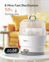 HEYVALUE Ease-Steam Bottle Sterilizer, Compact Baby Bottle Sterilizer, Fast One-Touch Operation (Esterilizador de