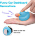 wonuu Rubber Duck Toy Car Decoration, Blue Duck Dashboard Ornaments with Cool Glasses & Propeller Helmet