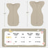 0.5 13-19 lbs, MEXXI Swaddle Baby Sleep Sack with Arms Up, Baby Transitional Swaddle with Double Zipper, TOG, M