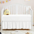 Horbaunal 2 Pack Crib Skirt & Crib Bed Sheet Set, White Crib