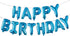 Happy Birthday Balloons, Aluminum Foil Banner Balloons for Birthday Party Decorations (Starry Blue)