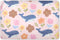 siphylline Cute Cartoon Blue Whale Flowers Extra Large Resuable Potty Training Pad Waterproof