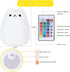 ZKLiLi Cat Night Light, USB Rechargeable Cute Nursery Lamp with Warm White and 7-Color Breathing Modes