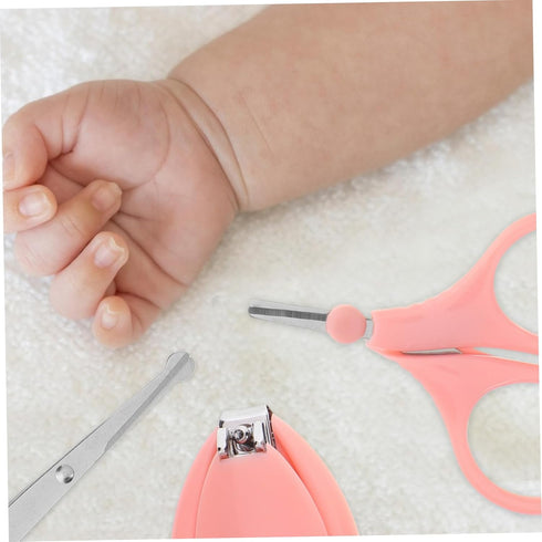 Nail Care Versatile Grooming Kit with Cute Case Includes Nail Clipper Scissors File Tweezer for Newborn Fingernail