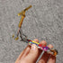 Mini Fingerboard Scooters Gold, Tiny Two Wheel Toys, Finger Scooter Fingertip Movement Skateboard for Play