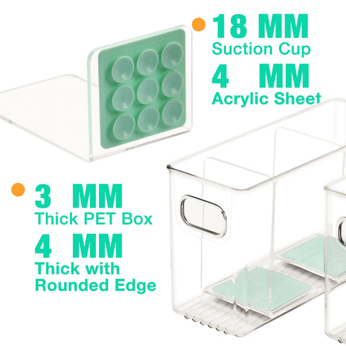 Ugotfeels 2 Breastmilk Storage Container with L Shaped Dividers to Flatten Standing Breast Milk Bags in Organizer Bins