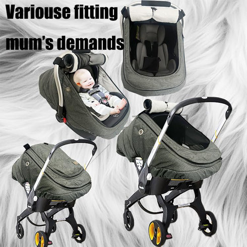 Yazely Cozy Car Seat Covers for Babies, Winter Fleece Covers Baby Car Seat Cover for Newborn Boy Girl,Universal