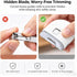U ANNPER Trimmer Automatic Electric Nail Clipper with Nail Scraps Storage USB Rechargeable Safety Fingernail