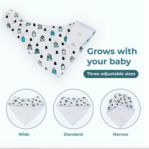Bandana Bib Scarf Gift Set for Teething, Drooling, and Feeding Baby Bibs, Pack of 8 Bibs