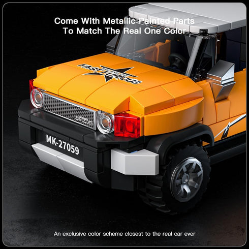 Mould King 27059 Speed Champion Land Cruiser SUV Building Toys with Display Case, 414PCS Model Car Kits for Ages 8+
