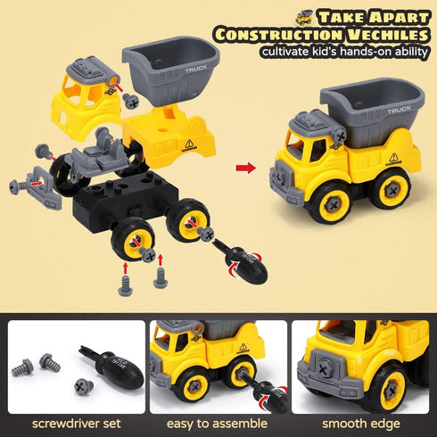 Set, 2.2lbs 4 3-8 OENUX Play Sand Construction Beach Building Castle Kit w/ Play Sand, Take Apart Construction Trucks