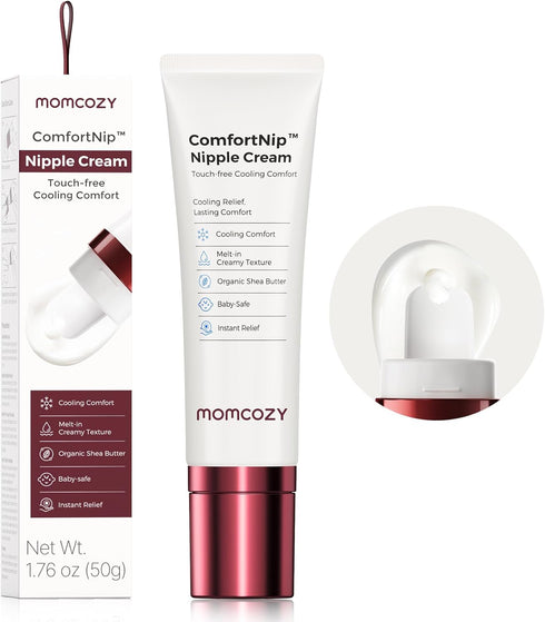 Momcozy Cooling Nipple Cream Safe for Nursing,Fast Relief with Cooling Ceramic Applicator