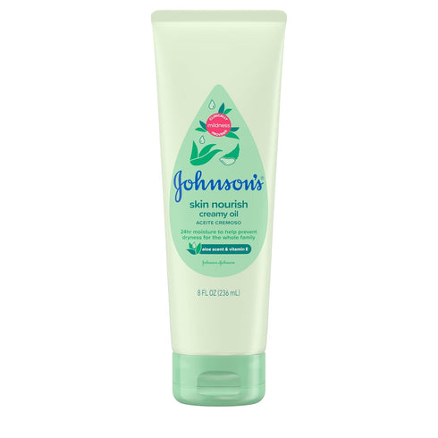 Johnson's Skin Nourish Creamy Oil, Aloe Scent & Vitamin E, Creamy Oil