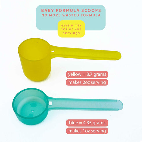 Baby Scoops Co. 1oz 2oz Infant Formula Measuring Scoop Precise & Single-Serving for Newborns & Infants, BPA-Free Design