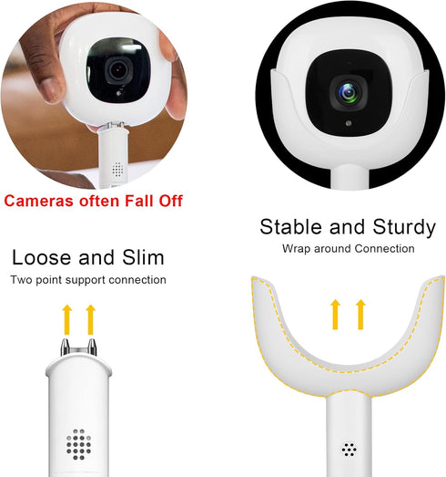 Flex Baby Monitor Charger Mount - Compatible with Nanit Pro Baby Monitor, 10FT Power Cable, No Tool or Wall Damage